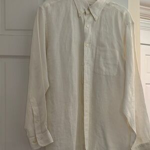 Brooks Brothers Classic Linen White Shirt